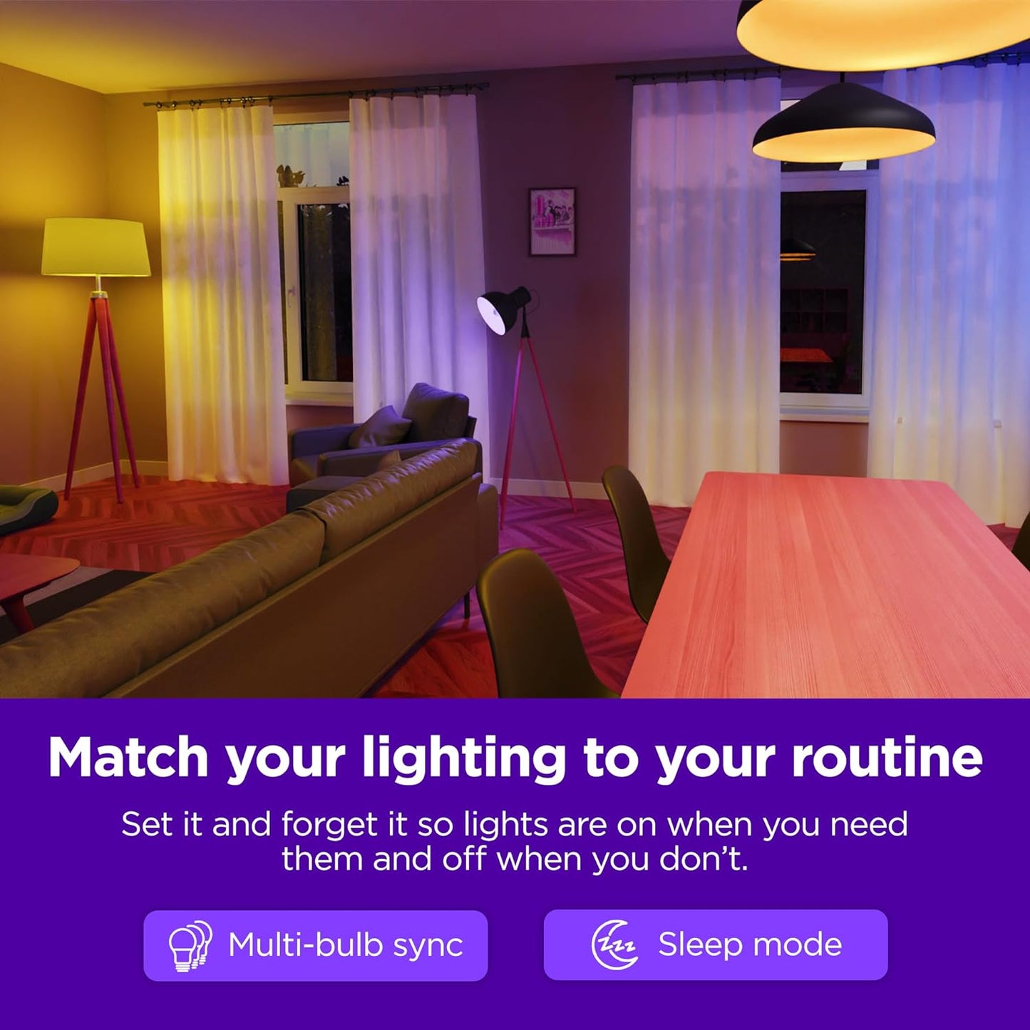 Roku BC1000P2R Smart Light Bulbs Color 2-Pack