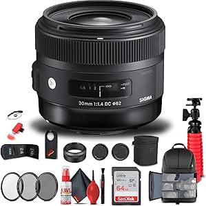 Sigma 301-306 30mm f/1.4 Art Lens Bundle for Nikon F