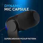 Logitech 988-000567 Yeti GX RGB Dynamic Gaming Microphone