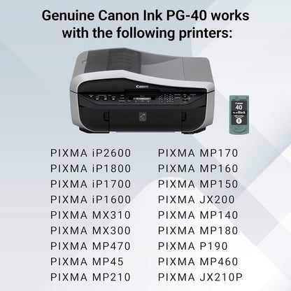 Canon 0615B002 PG-40 Black Ink Cartridge