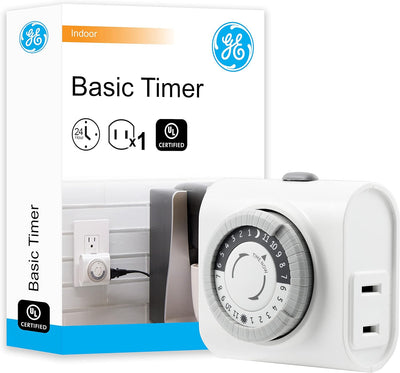 GE 15119 24-Hour Indoor Plug-In Mechanical Timer