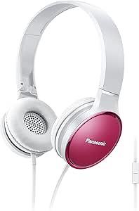 Panasonic RP-HF300ME-P Pink On-Ear Headphones with Mic