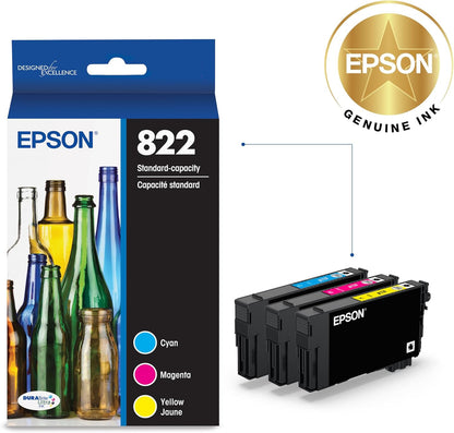 Epson T822520-S 822 DURABrite: Standard Capacity Color Ink Combo