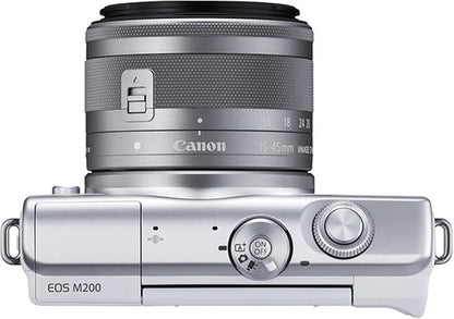 Canon EOS M200 (White) Mirrorless Camera Bundle (Renewed)