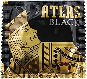 Atlas Black Lubricated Condom 100 Pack