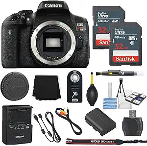 Canon EOS Rebel T6i 24.2MP DSLR Camera Body + Bundle