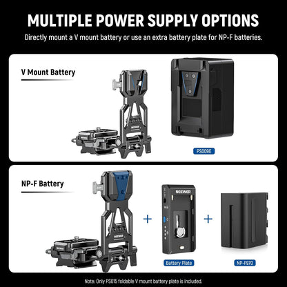 NEEWER PS015 Foldable V Mount Battery Plate Arca Type