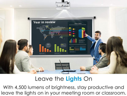 Optoma EH412 1080P HDR Projector 4500 Lumens (Renewed)