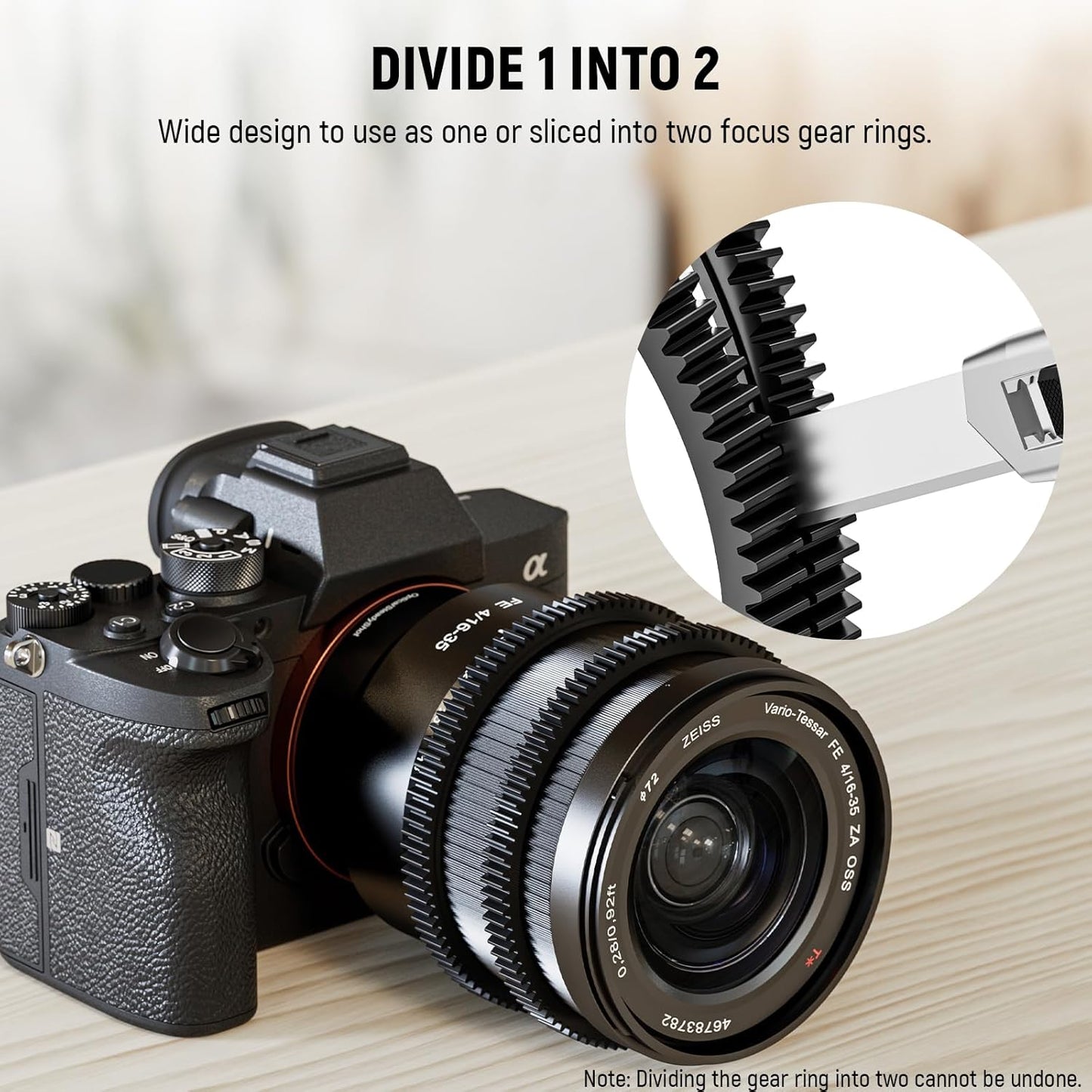 Neewer PG008 0.8 MOD Follow Focus Gear Ring 66-68mm Lens