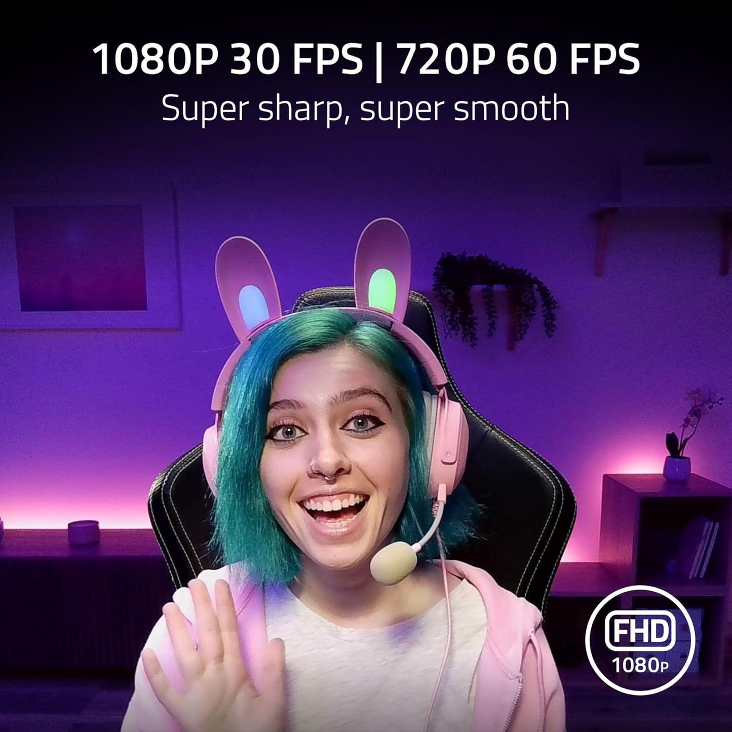 Razer RZ19-04170100-R3U1 Kiyo X 1080p Streaming Webcam