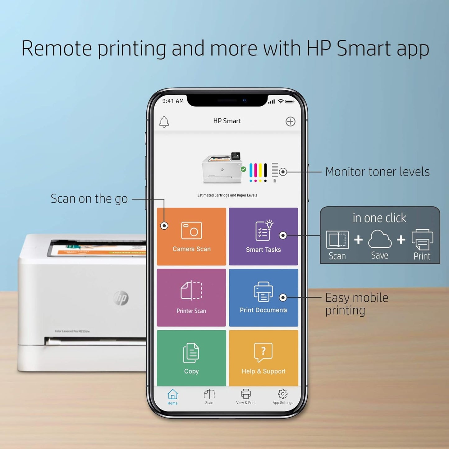HP M255dw Color LaserJet Pro Wireless Printer