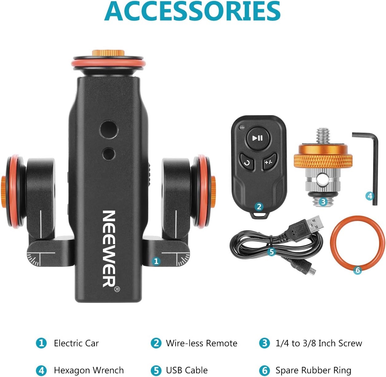 Neewer DL100 Wireless Camera Dolly - Motorized Video Slider