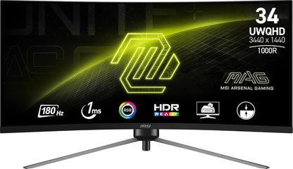 MSI MAG345CQR 34" UWQHD 180Hz Curved Monitor