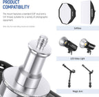 Neewer ST-NA-9: Ceiling Mount Adapter with 5/8” Stud and 1/4” Screw (4 Pack)