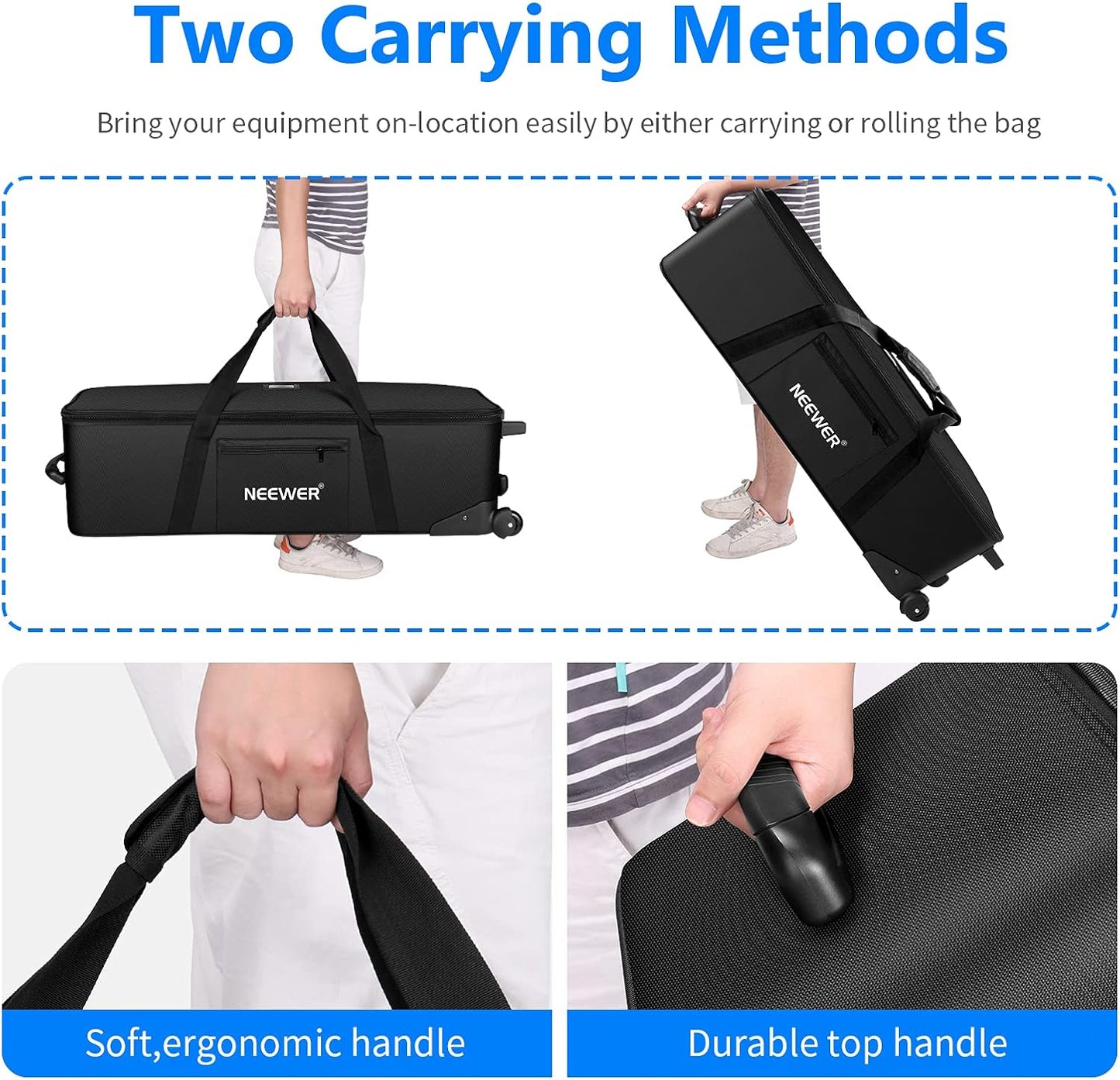 Neewer 10090961 Rolling Photo Studio Equipment Case