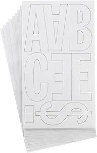 Westcott 15864 LetterCraft 4-Inch Vinyl Letters - White