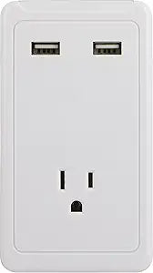 GE 13471 2 USB Ports 1 AC Wall Charger — main product image