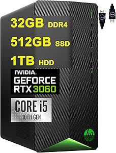HP Pavilion RTX3060 Gaming Desktop PC i5 — main product image