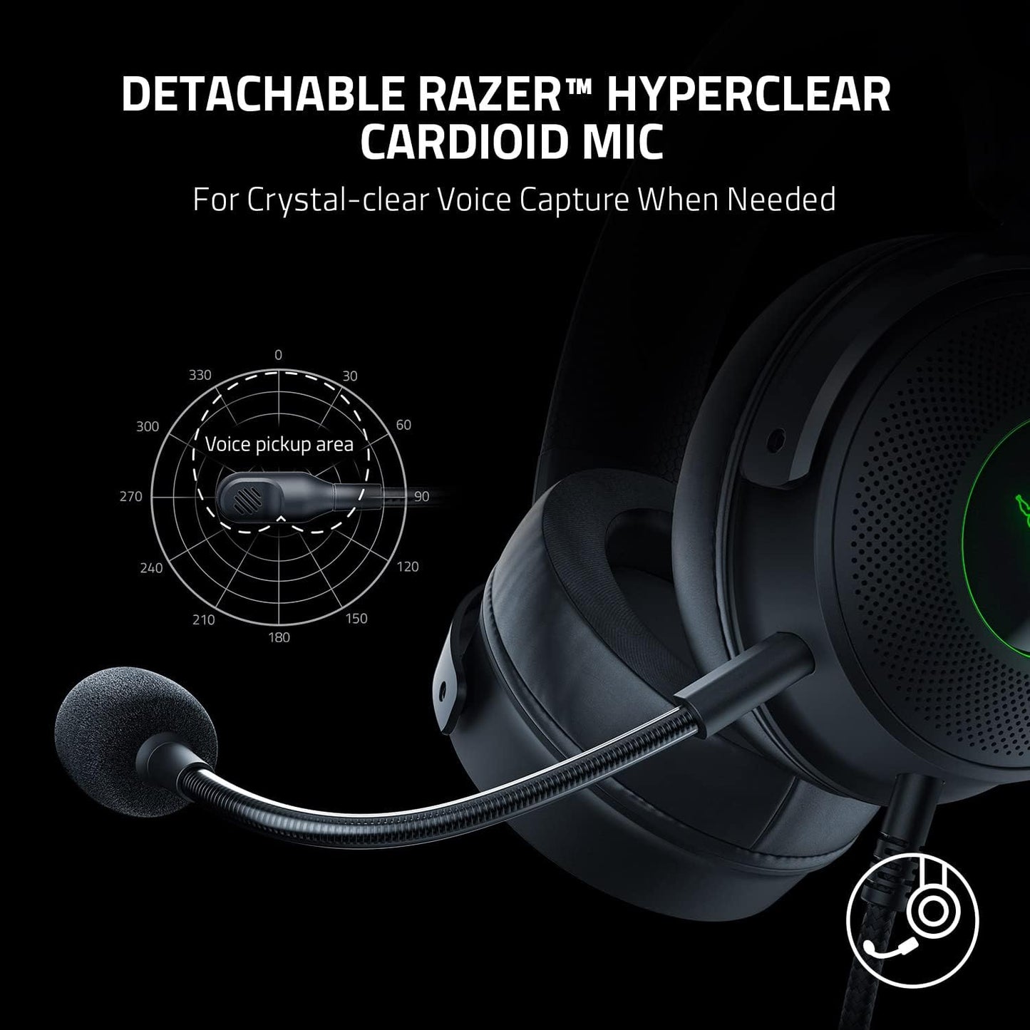 Razer Kraken V3 USB Gaming Headset - TriForce Drivers (Renewed)