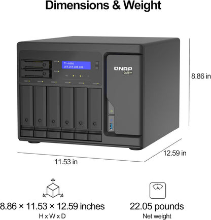 QNAP TS-h886-D1602-8G-US 8-Bay Xeon NAS 2.5GbE