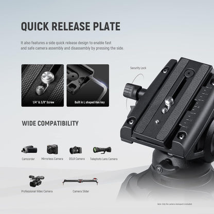 Neewer Professional Camera Monopod with Fluid Head