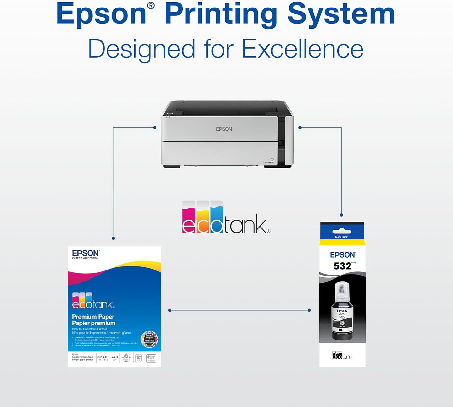 Epson T532120-S 532 EcoTank Black Ink Bottle