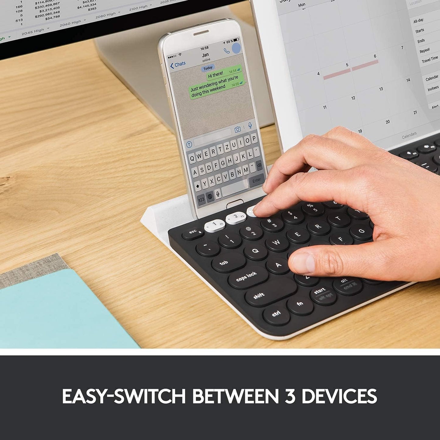 Logitech 920-008025 K780 Multi-Device Wireless Keyboard