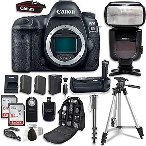Canon EOS 5D Mark IV DSLR Body Bundle (Renewed)