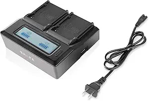 Shape BP Dual LCD Charger for Canon Battery