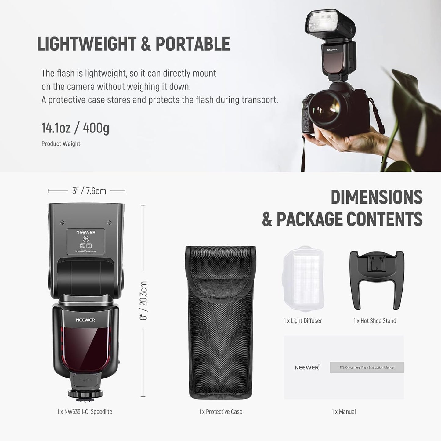 Neewer 10101633 NW635II-C TTL Flash Speedlite Canon