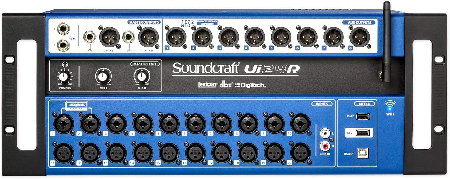 Soundcraft UI24R+ATH-PRO7X Digital Mixer with Headphones Bundle