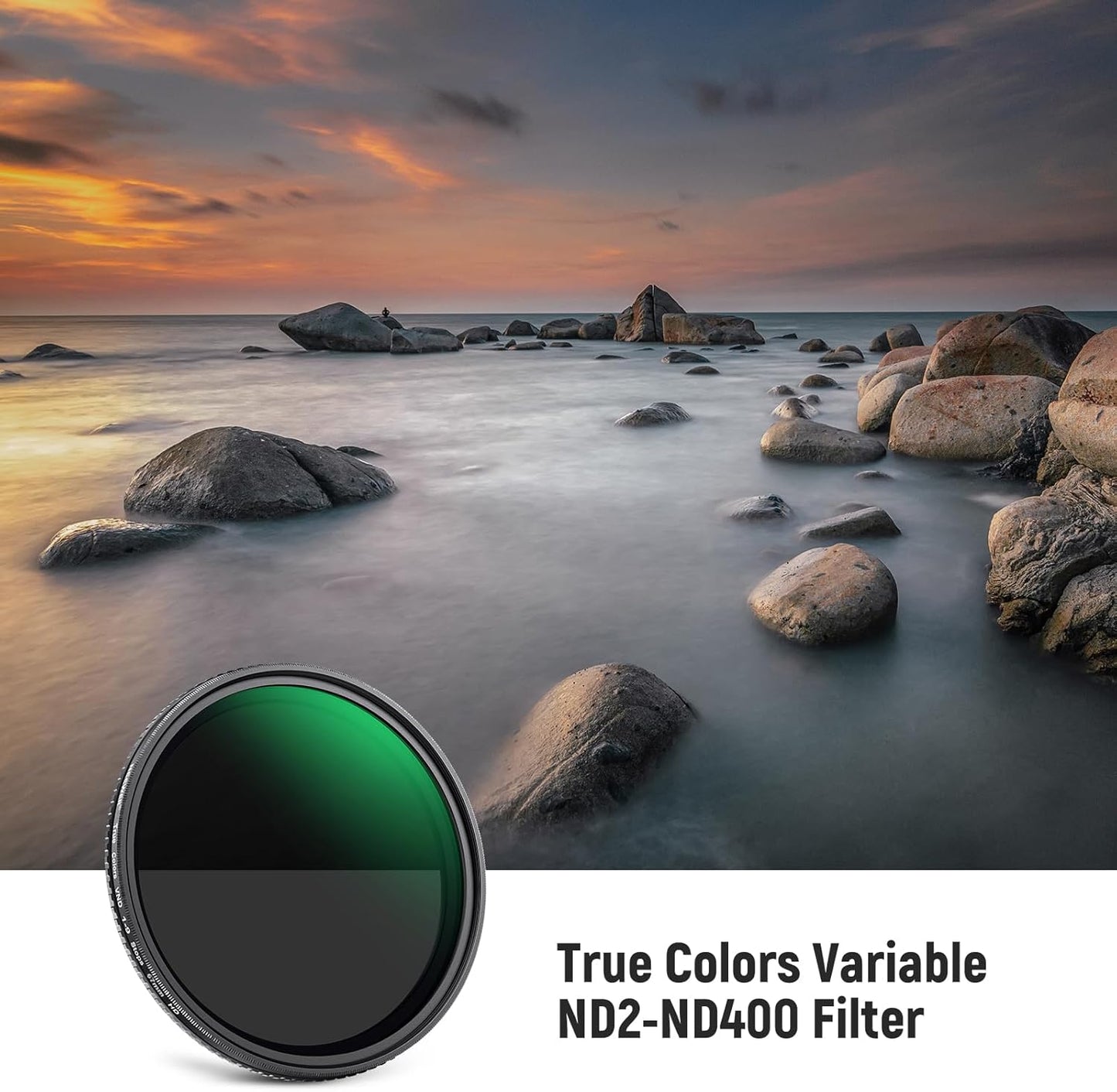 Neewer 10103188 67mm True Color Variable ND2-ND400 Filter