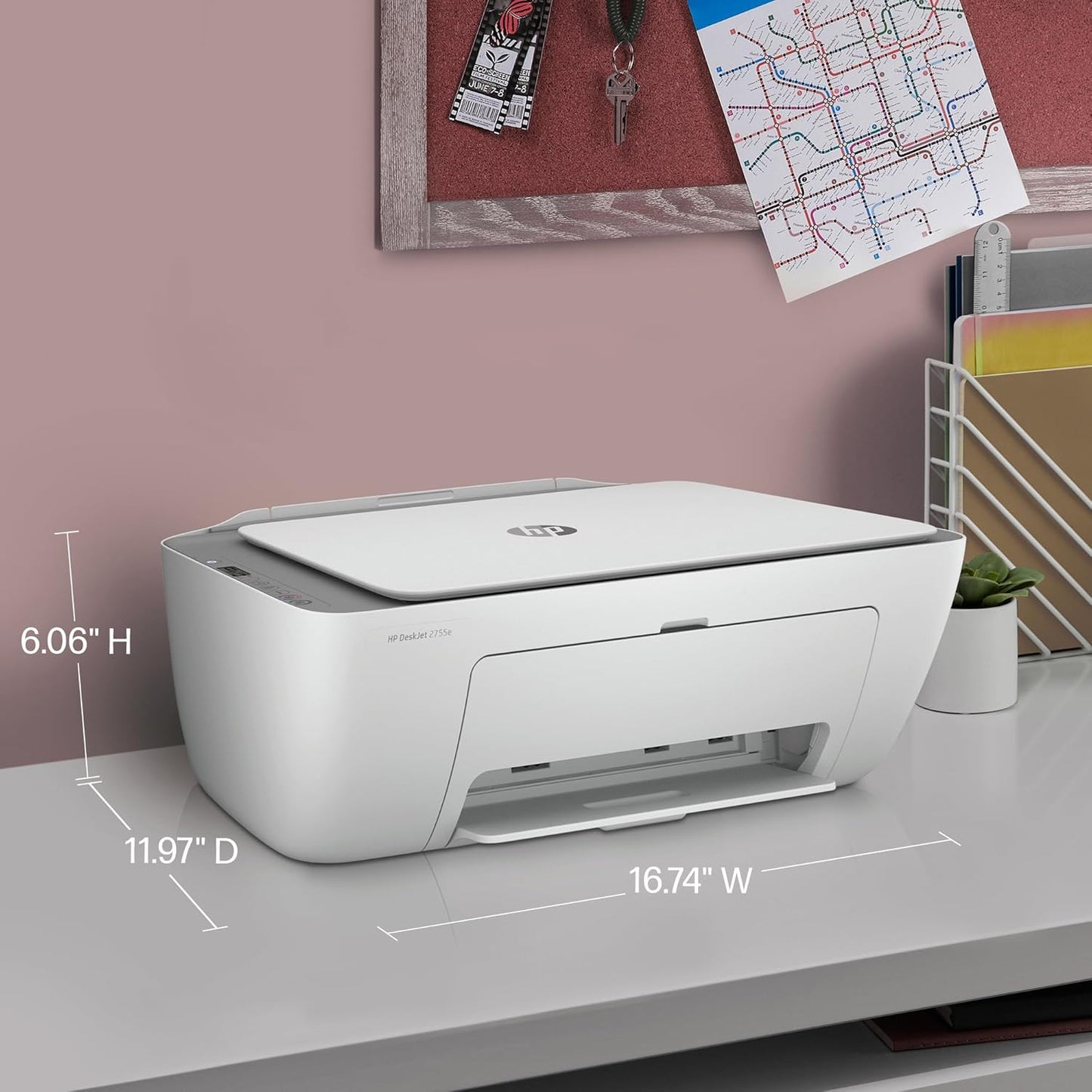 HP DJ 2755e DeskJet Printer: Wireless, Color, Instant Ink