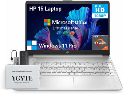 HP HP 15 AMD Ryzen 5 Microsoft Office Laptop