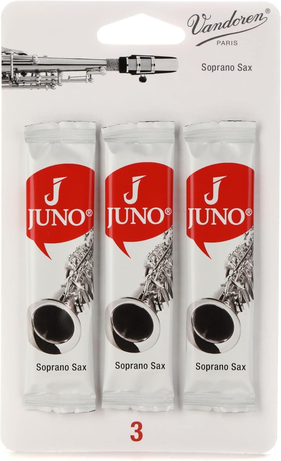 Roland JSR513/3 Juno Soprano Saxophone Reeds, Strength 3