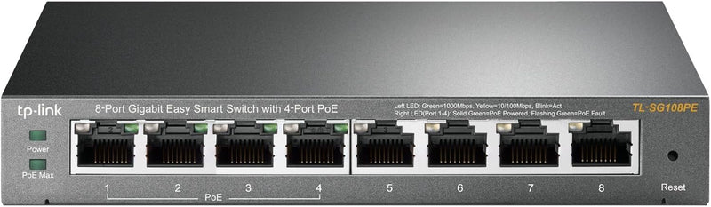TP-Link TL-SG108PE 8-Port Gigabit PoE Easy Smart Switch — main product image