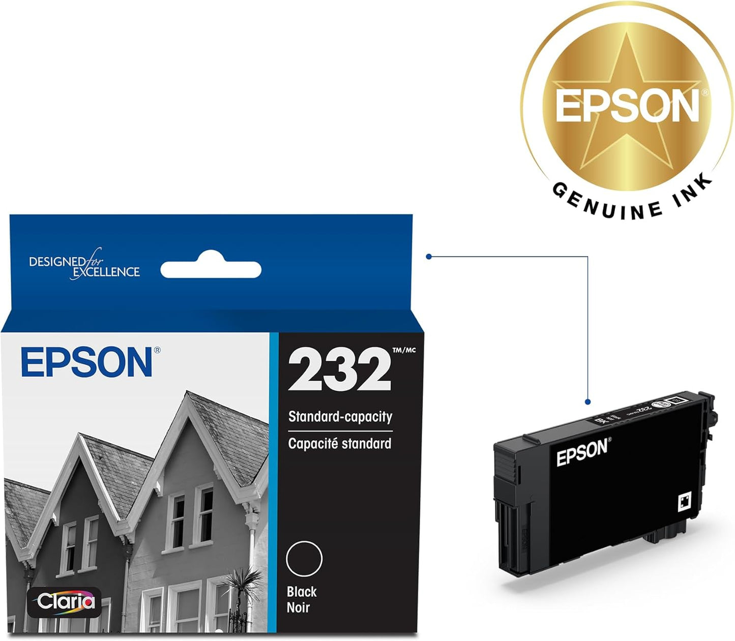 Epson T232120-S Black Ink Cartridge: Standard Capacity
