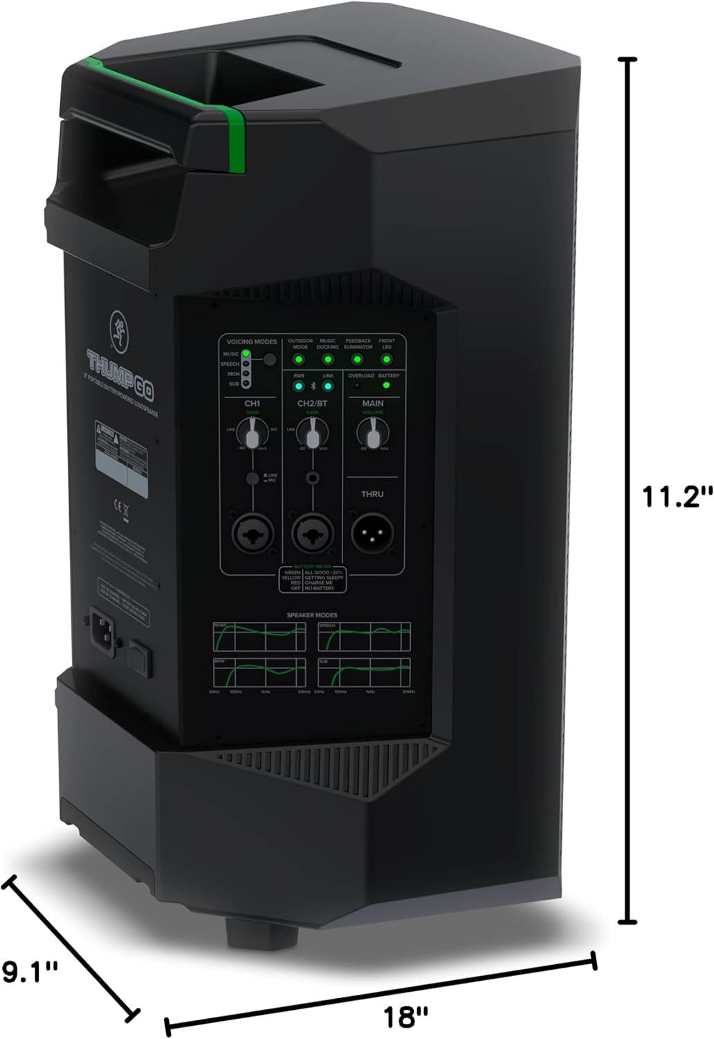 Mackie 2053605-00 Thump Go 8" Powered Loudspeaker, Renewed