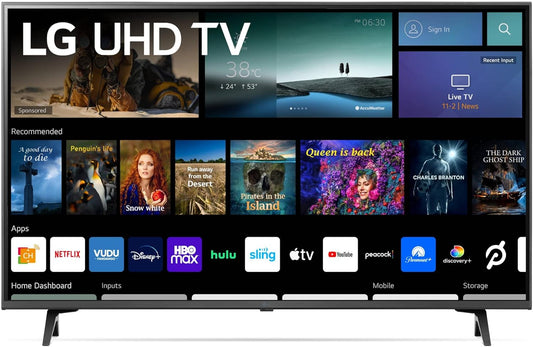 LG 43UQ7070Z 43-Inch 4K WebOS Smart TV (Renewed)