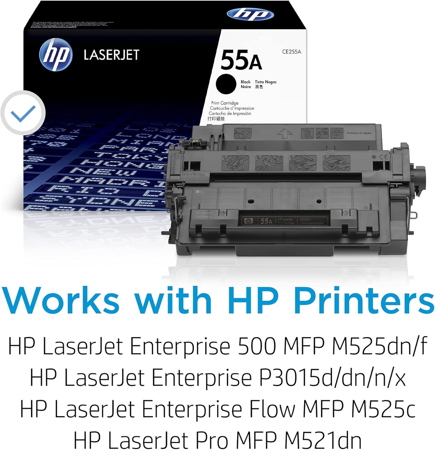 HP CE255A 55A Black Toner Cartridge