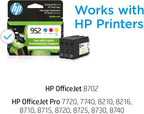 HP N9K27AN#140 952 Ink Cartridges Cyan Magenta Yellow 3-Pack