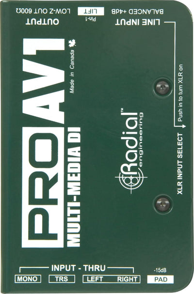 Radial Engineering R8001112 Pro AV1 Direct Box Audio