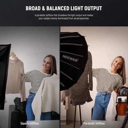 Neewer SF65Q 26" Parabolic Softbox Bowens Mount Kit