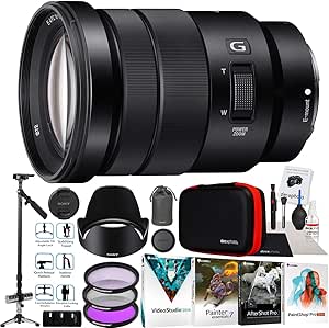 Sony E56SNSELP18105G - 18-105mm Power Zoom Lens + Filmmaker's Bundle