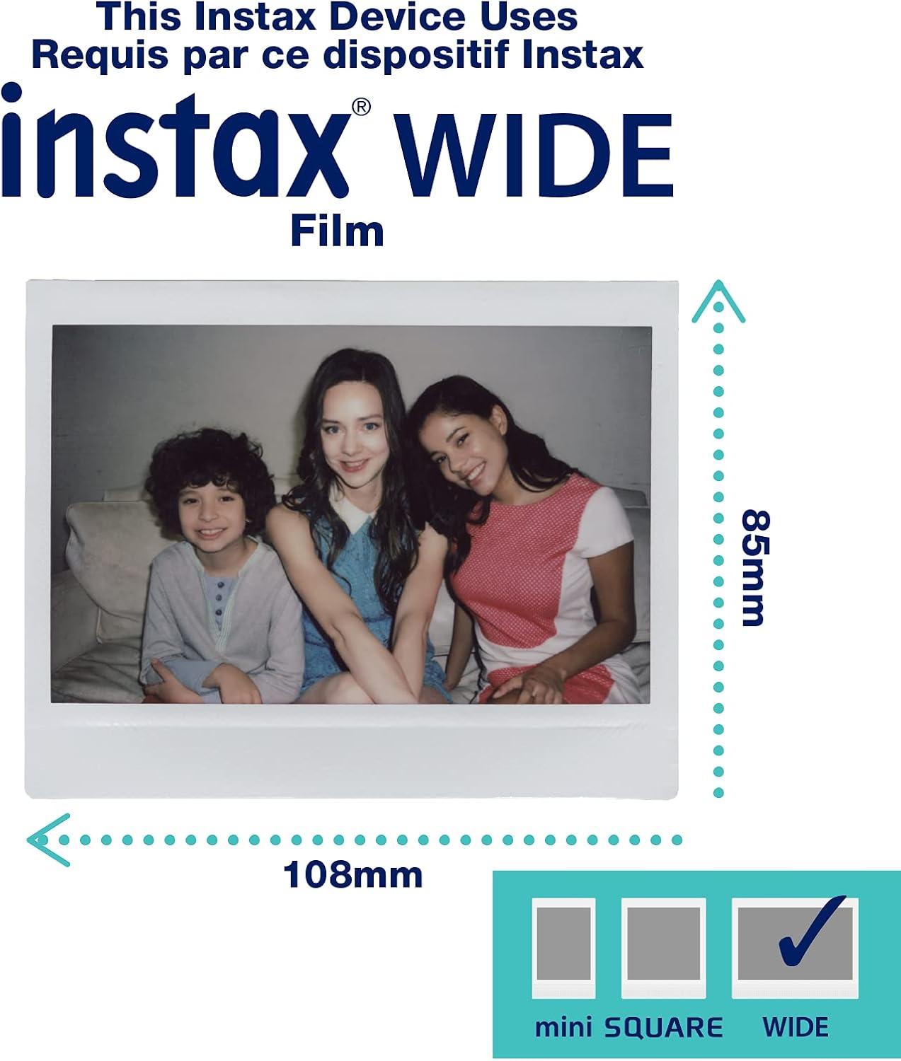 Fujifilm 16719550 Instax Link Wide Ash White Printer