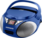 Magnavox 813164 Portable CD Boombox AM/FM Radio Blue