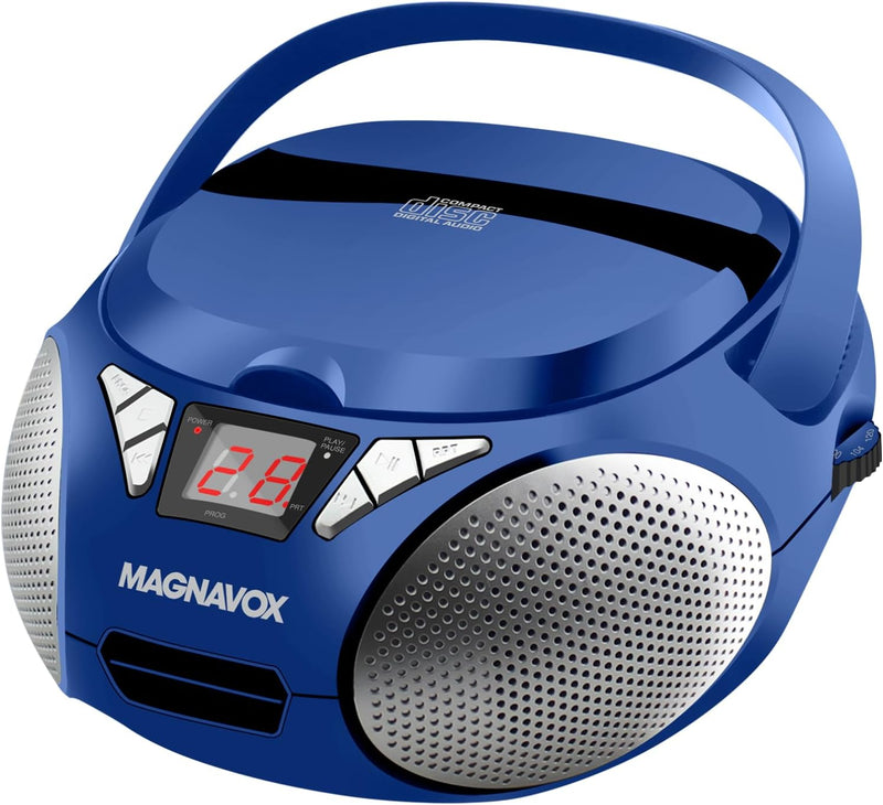 Magnavox 813164 Portable CD Boombox AM/FM Radio Blue — main product image