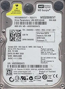 Western Digital WD3200BEVT 320GB SATA 2.5 Hard Drive