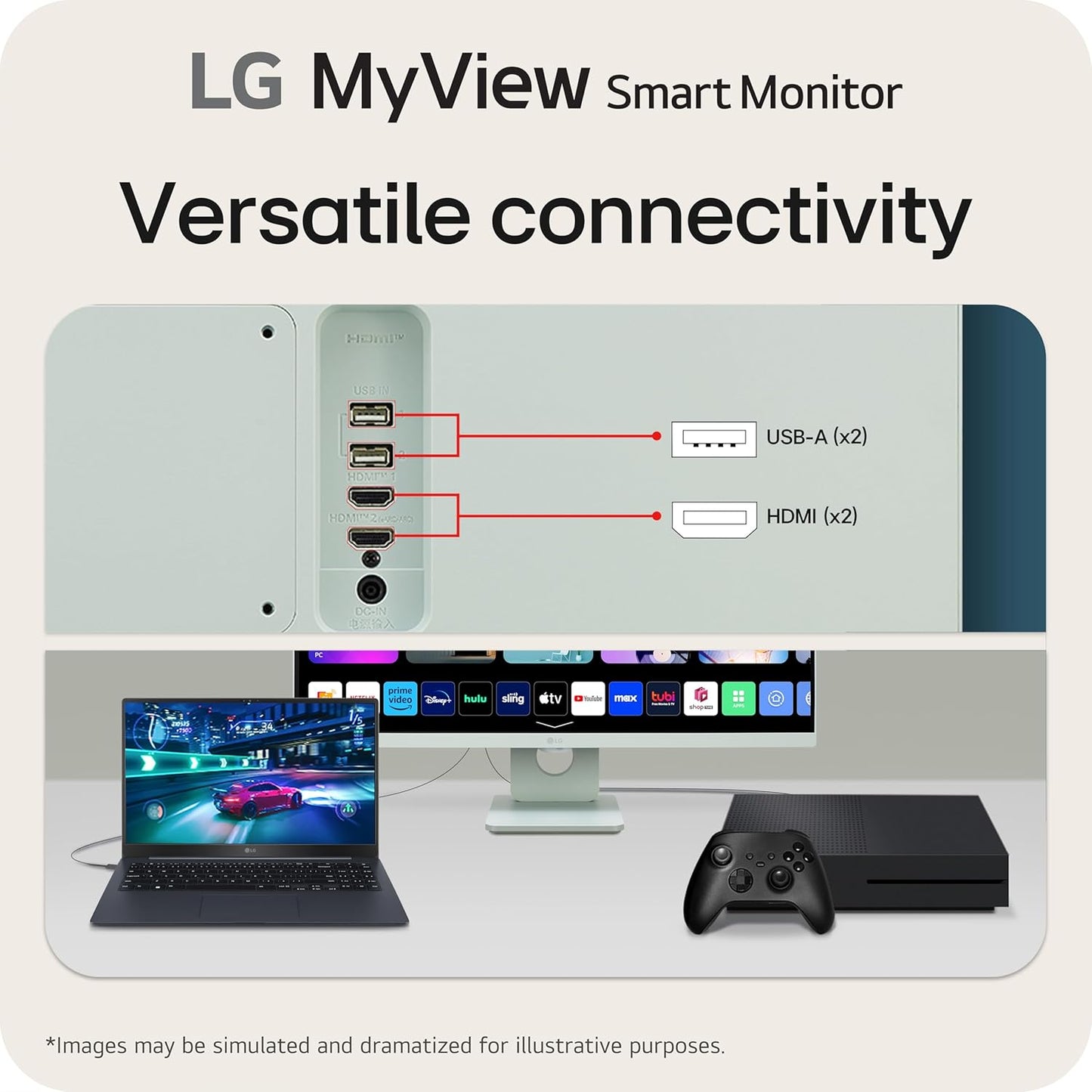 LG 27SR50F-G.AUS 27" MyView Smart Monitor Green