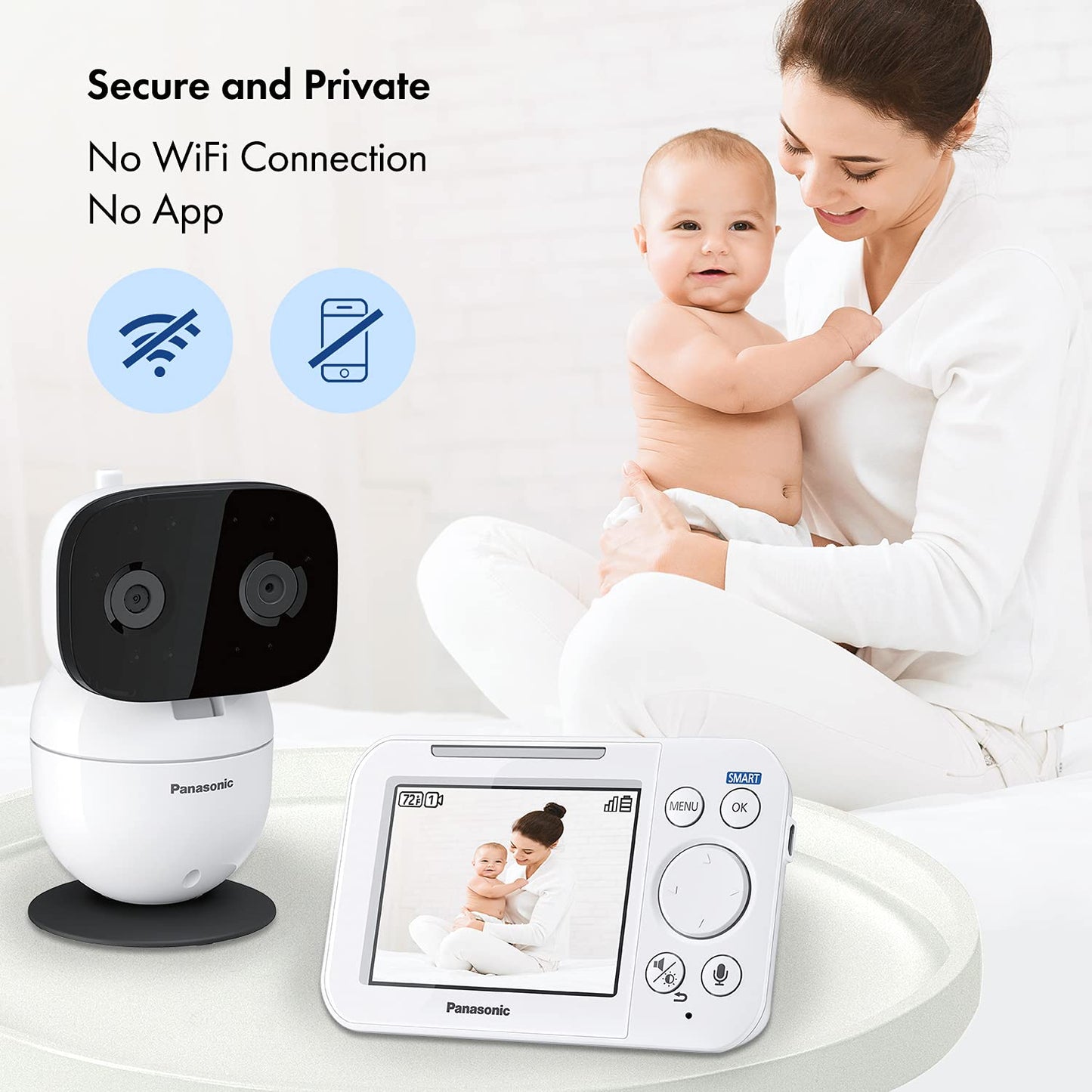 Panasonic KX-HN4101W Long Range Video Baby Monitor